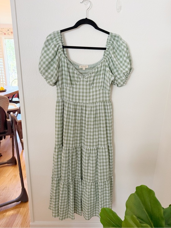 Shop Stevie Dresses & Skirts - Shop Stevie Gingham Smocked Dress Sz M